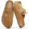 imageProject Cloud Genuine Suede Womens Clogs  Memory Foam Arch Support Women Shoes Non Slip Sole Clogs for Women Footwear  Platform Shoes for Women Clogs and Winter Shoes Women FoamyChestnut Suede