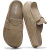 imageProject Cloud Genuine Suede Womens Clogs  Memory Foam Arch Support Women Shoes Non Slip Sole Clogs for Women Footwear  Platform Shoes for Women Clogs and Winter Shoes Women FoamyTaupe Suede