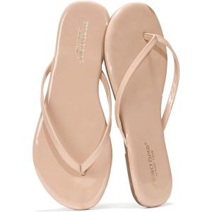 imageProject Cloud Flip flops for Women  Memory Foam Flats Slippers for Women 2025  Vegan Leather Women Slippers ampamp Womens Sandals Beach Essentials Slides for Women Footwear FoundationsTaupe Patent