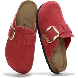 imageProject Cloud Genuine Leather Clogs for Women Shoes  Memory Foam Insole Womens Clogs  NonSlip Womens Clogs and Mules  Cork Footbed Arch Support Fall Shoes for Women 2025 ManchesterBerry
