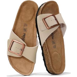 imageProject Cloud Genuine Leather Sandals Women Dressy Summer Beach Essentials  Flip Flops ampamp Slides with Memory Foam Insole Womens Sandals Comfortable FootwearNude