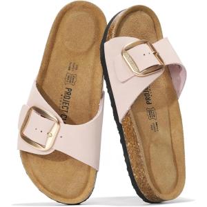 imageProject Cloud Genuine Leather Sandals Women Dressy Summer Beach Essentials  Flip Flops ampamp Slides with Memory Foam Insole Womens Sandals Comfortable FootwearPink