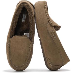 imageProject Cloud Womens Grey Cathi Loafers  100 Genuine Suede Memory Foam Faux Fur Lined SlipResistant Flat Heel Moc Toe Christmas Theme Solid Pattern Casual PullOn WinterTaupe