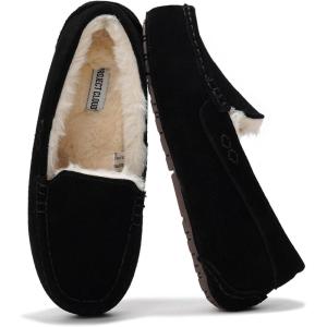 imageProject Cloud Womens Grey Cathi Loafers  100 Genuine Suede Memory Foam Faux Fur Lined SlipResistant Flat Heel Moc Toe Christmas Theme Solid Pattern Casual PullOn WinterBlack