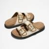 imageProject Cloud 100 Genuine Leather Slides for Women Platform Sandals Women Comfortable Summer Sandals Memory foam Insole Womens Slides with Straps  Casual Wear Womens Sandals SharlRaffia
