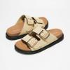 imageProject Cloud 100 Genuine Leather Slides for Women Platform Sandals Women Comfortable Summer Sandals Memory foam Insole Womens Slides with Straps  Casual Wear Womens Sandals SharlBeige