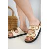 imageProject Cloud 100 Genuine Leather Slides for Women Platform Sandals Women Comfortable Summer Sandals Memory foam Insole Womens Slides with Straps  Casual Wear Womens Sandals SharlRaffia