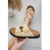 imageProject Cloud 100 Genuine Leather Slides for Women Platform Sandals Women Comfortable Summer Sandals Memory foam Insole Womens Slides with Straps  Casual Wear Womens Sandals SharlBeige