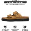 imageProject Cloud 100 Genuine Leather Slides for Women Platform Sandals Women Comfortable Summer Sandals Memory foam Insole Womens Slides with Straps  Casual Wear Womens Sandals SharlTan