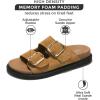 imageProject Cloud 100 Genuine Leather Slides for Women Platform Sandals Women Comfortable Summer Sandals Memory foam Insole Womens Slides with Straps  Casual Wear Womens Sandals SharlTan