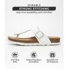 imageProject Cloud 100 Genuine Leather Thong Sandals Women WaterResistant Beach Essentials Womens Sandals Flip Flops for Women Footwear Memory Foam Sandals Women Dressy Slides BritaniWhite