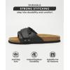 imageProject Cloud 100 Genuine Leather Womens Sandals  Memory Foam Sandals Women Vacation Essentials Adjustable Straps Slippers for Women Footwear  Nonslip Sandals for women 2025 WrenBlack