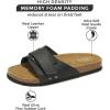 imageProject Cloud 100 Genuine Leather Womens Sandals  Memory Foam Sandals Women Vacation Essentials Adjustable Straps Slippers for Women Footwear  Nonslip Sandals for women 2025 WrenBlack