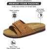 imageProject Cloud 100 Genuine Leather Womens Sandals  Memory Foam Sandals Women Vacation Essentials Adjustable Straps Slippers for Women Footwear  Nonslip Sandals for women 2025 WrenChestnut
