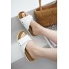 imageProject Cloud 100 Genuine Leather Womens Sandals  Memory Foam Sandals Women Vacation Essentials Adjustable Straps Slippers for Women Footwear  Nonslip Sandals for women 2025 WrenWhite
