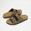 imageProject Cloud Genuine Leather Mens Sandals with Memory Foam  Men Footwear ampamp Slides with Cork Footbed  Flip Flops with Straps  NonSlip Sandals ArizonaChocolate