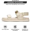 imageProject Cloud Leather Womens Sandals Comfortable ampamp Adjustable Walking Sandals Women Footwear  Strappy Sandals for Women  Flexible Womens Sandals For Women 2025 MonaBeige