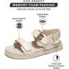 imageProject Cloud Leather Womens Sandals Comfortable ampamp Adjustable Walking Sandals Women Footwear  Strappy Sandals for Women  Flexible Womens Sandals For Women 2025 MonaBeige