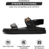 imageProject Cloud Leather Womens Sandals Comfortable ampamp Adjustable Walking Sandals Women Footwear  Strappy Sandals for Women  Flexible Womens Sandals For Women 2025 MonaBlack