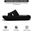 imageProject Cloud Womens Sandals Cloud Recovery Sandals Women Memory Foam Slippers for Women Cushioned Womens Slippers NonSlip Beach Essentials Slides for Women PillowStrapBlack