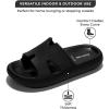 imageProject Cloud Womens Sandals Cloud Recovery Sandals Women Memory Foam Slippers for Women Cushioned Womens Slippers NonSlip Beach Essentials Slides for Women PillowStrapBlack