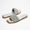 imageProject Cloud Womens Sandals ampamp Flats Slippers  Rhinestone Sandals for Women 2025 Memory Foam Flats for Women NonSlip Womens Sandals Slides for Women Footwear Summer Sandals RosemarySilver