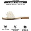 imageProject Cloud Womens Sandals ampamp Flats Slippers  Rhinestone Sandals for Women 2025 Memory Foam Flats for Women NonSlip Womens Sandals Slides for Women Footwear Summer Sandals RosemaryWhite