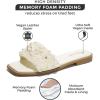 imageProject Cloud Womens Sandals ampamp Flats Slippers  Rhinestone Sandals for Women 2025 Memory Foam Flats for Women NonSlip Womens Sandals Slides for Women Footwear Summer Sandals RosemaryWhite