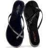 imageProject Cloud Flip Flops for Women Footwear  Memory Foam and Lightweight Beach Essentials Flat Slippers  Comfortable NonSlip Summer Sandals for Women 2025 EmotionBlack Patent