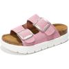 imageProject Cloud Genuine Leather Platform Sandals Women Footwear  Wedge Chunky Sandals Womens sandals with Memory Foam Insole and Cork Footbed Greece ChunkyMauve Suede