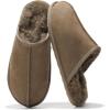 imageProject Cloud Mens House Slippers 100 Genuine Sheepskin Upper  Memory Foam Mens Scuff Slippers with Dyed Sheep Fur Slippers for Men  NonSlip Fluffy Slippers ampamp Fall Slippers ColinTaupe