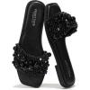 imageProject Cloud Womens Sandals ampamp Flats Slippers  Rhinestone Sandals for Women 2025 Memory Foam Flats for Women NonSlip Womens Sandals Slides for Women Footwear Summer Sandals RosemaryBlack