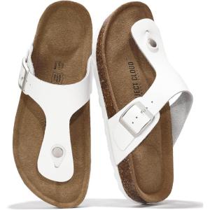 imageProject Cloud 100 Genuine Leather Thong Sandals Women WaterResistant Beach Essentials Womens Sandals Flip Flops for Women Footwear Memory Foam Sandals Women Dressy Slides BritaniWhite