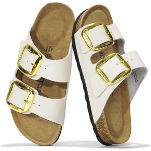 imageProject Cloud Genuine Leather Flat Sandals Comfortable Beach Essentials Womens Sandals Memory Foam Vacation Essentials Slides for Women Footwear SantoriniWhite Leather