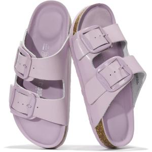 imageProject Cloud Genuine Leather Flat Sandals Comfortable Beach Essentials Womens Sandals Memory Foam Vacation Essentials Slides for Women Footwear SantoriniPurple