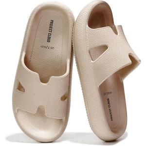 imageProject Cloud Womens Sandals Cloud Recovery Sandals Women Memory Foam Slippers for Women Cushioned Womens Slippers NonSlip Beach Essentials Slides for Women PillowStrapBeige