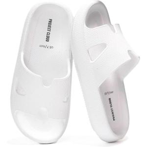 imageProject Cloud Womens Sandals Cloud Recovery Sandals Women Memory Foam Slippers for Women Cushioned Womens Slippers NonSlip Beach Essentials Slides for Women PillowStrapWhite