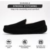 imageProject Cloud Genuine Suede Mens Slippers  Memory Foam Insole Moccassins Loafers for Men Shoes Indoor and Outdoor Use  Lightweight NonSlip House Shoes OswinBlack
