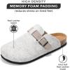 imageProject Cloud Mens Clogs  Full Grain Genuine Leather Memory Foam Slippers for Men Arch Support Mens Slippers  Non Slip Clogs for Men Cork Footbed  Mens Mules ampamp Clogs BrooklynLight Grey