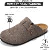 imageProject Cloud Mens Clogs  Full Grain Genuine Leather Memory Foam Slippers for Men Arch Support Mens Slippers  Non Slip Clogs for Men Cork Footbed  Mens Mules ampamp Clogs BrooklynBrown Wool