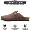 imageProject Cloud Mens Clogs  Full Grain Genuine Leather Memory Foam Slippers for Men Arch Support Mens Slippers  Non Slip Clogs for Men Cork Footbed  Mens Mules ampamp Clogs BrooklynBrown