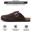 imageProject Cloud Mens Clogs  Full Grain Genuine Leather Memory Foam Slippers for Men Arch Support Mens Slippers  Non Slip Clogs for Men Cork Footbed  Mens Mules ampamp Clogs BrooklynChocolate Suede