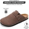 imageProject Cloud Mens Clogs  Full Grain Genuine Leather Memory Foam Slippers for Men Arch Support Mens Slippers  Non Slip Clogs for Men Cork Footbed  Mens Mules ampamp Clogs BrooklynBrown