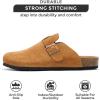 imageProject Cloud Mens Clogs  Full Grain Genuine Leather Memory Foam Slippers for Men Arch Support Mens Slippers  Non Slip Clogs for Men Cork Footbed  Mens Mules ampamp Clogs BrooklynChestnut Suede