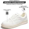 imageProject Cloud Sneakers for Women  Dunks Woman Comfortable Memory Foam Shoes for Women Footwear Vegan Leather Womens Fashion Sneakers NonSlip Womens Sneakers Machine Wash KikiWhite