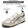 imageProject Cloud Sneakers for Women  Dunks Woman Comfortable Memory Foam Shoes for Women Footwear Vegan Leather Womens Fashion Sneakers NonSlip Womens Sneakers Machine Wash KikiSilver Mult