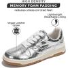 imageProject Cloud Sneakers for Women  Dunks Woman Comfortable Memory Foam Shoes for Women Footwear Vegan Leather Womens Fashion Sneakers NonSlip Womens Sneakers Machine Wash KikiSilver
