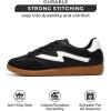 imageProject Cloud Sneakers for Women  Laceup Shoes for Women Trendy Women Sneakers Memory Foam Womens Fashion Sneakers Shoes Women Footwear  NonSlip Womens Shoes IritaBlack