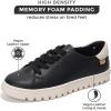 imageProject Cloud Tennis Shoes Womens Sneakers  Memory Foam Non Slip Fashion Ladies Shoes for Women Footwear  Lightweight Lace Up Comfortable Platform Sneakers PaisleyBlack