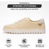 imageProject Cloud Tennis Shoes Womens Sneakers  Memory Foam Non Slip Fashion Ladies Shoes for Women Footwear  Lightweight Lace Up Comfortable Platform Sneakers PaisleyRaffia